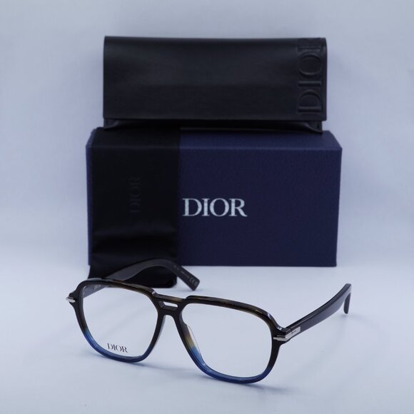 Final Price! Dior DIORBLACKSUITO AI 2800 Havana/Blue Eyeglasses 57mm